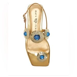 Katy Perry Collections Gold and Blue Sandals